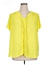Vince Camuto 100% Polyester Yellow Short Sleeve Blouse Size 1X - photo 1