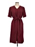 Assorted Brands 100% Polyester Solid Burgundy Casual Dress Size L - photo 1
