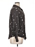 Torrid 100% Rayon Hearts Stars Brown Gray Long Sleeve Button-Down Shirt Size 1X Plus (1) - photo 4