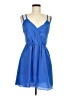 BCBGeneration 100% Polyester Solid Blue Cocktail Dress Size 6 - photo 1