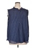 Q&A 100% Polyester Polka Dots Blue Sleeveless Blouse Size 1X - photo 1
