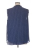 Q&A 100% Polyester Polka Dots Blue Sleeveless Blouse Size 1X - photo 2