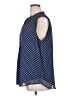 Q&A 100% Polyester Polka Dots Blue Sleeveless Blouse Size 1X - photo 5