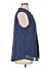 Q&A 100% Polyester Polka Dots Blue Sleeveless Blouse Size 1X - photo 4