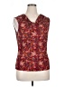 Chaps Burgundy Sleeveless Blouse Size XL - photo 1
