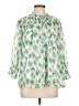 Entro 100% Polyester Green 3/4 Sleeve Blouse Size L - photo 1