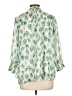 Entro 100% Polyester Green 3/4 Sleeve Blouse Size L - photo 2