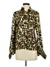 Alexis Animal Print Gold Long Sleeve Blouse Size XS - photo 1