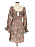 First Love 100% Polyester Paisley Brown Casual Dress Size M - photo 2