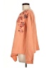 Sundance 100% Cotton Floral Orange Pullover Sweater Size M - photo 5