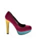 G by GUESS Color Block Burgundy Heels Size 5 1/2 - photo 1