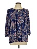 Counterparts 100% Polyester Blue 3/4 Sleeve Blouse Size L - photo 1