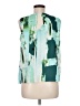DKNYC 100% Polyester Teal Green Sleeveless Blouse Size M - photo 2