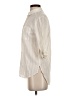Primark 100% Cotton Stripes Ivory 3/4 Sleeve Button-Down Shirt Size 4 - photo 5