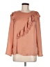 Topshop 100% Polyester Orange Long Sleeve Blouse Size 8 - photo 1