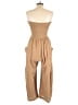 AaKaa 100% Cotton Solid Tan Jumpsuit Size L - photo 2