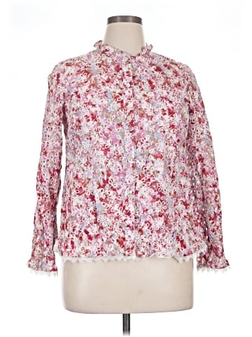 LOGO by Lori Goldstein Long Sleeve Blouse (view 1)