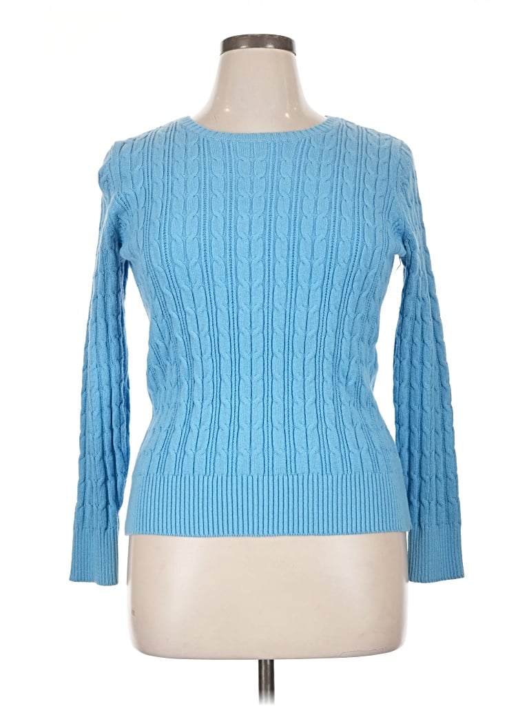 Pre-owned St. John's Bay Long Sleeve T-shirt In Blue