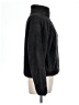 Old Navy 100% Polyester Solid Black Faux Fur Jacket Size L - photo 4