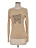J.Crew Factory Store 100% Cotton Animal Print Tan Pullover Sweater Size S - photo 1