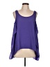 BCBGeneration 100% Polyester Solid Purple Sleeveless Blouse Size L - photo 1