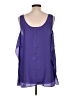BCBGeneration 100% Polyester Solid Purple Sleeveless Blouse Size L - photo 2