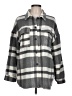Unbranded 100% Polyester Plaid Gray 3/4 Sleeve Blouse Size L - photo 1