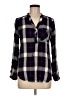 NSR Plaid Black Long Sleeve Button-Down Shirt Size M - photo 1