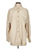 Unbranded 100% Polyester Solid Ivory Long Sleeve Blouse Size S - photo 1