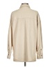 Unbranded 100% Polyester Solid Ivory Long Sleeve Blouse Size S - photo 2