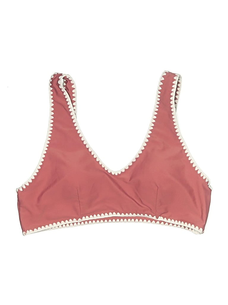 Pre-owned Unbranded Swimsuit Top Burgundy Swimwear