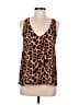 Everly 100% Polyester Brown Sleeveless Top Size M - photo 1