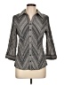 Elementz Chevron-herringbone Gray 3/4 Sleeve Blouse Size L - photo 1