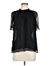 J.Crew 100% Cupro Black Short Sleeve Blouse Size M - photo 1