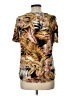 Unbranded Gold Black Short Sleeve Blouse Size L - photo 2
