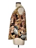Unbranded Gold Black Short Sleeve Blouse Size L - photo 5
