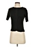 Spense Solid Chevron-herringbone Black Short Sleeve Turtleneck Size S - photo 1