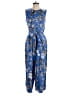J.Crew 100% Linen Paisley Blue Jumpsuit Size 6 - photo 1