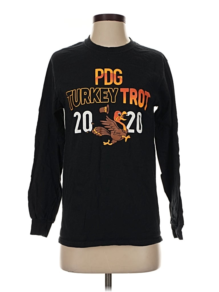 Pre-owned Gildan Long Sleeve T-shirt In Black