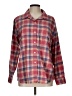 FRAME Plaid Burgundy Long Sleeve Blouse Size L (estimated) - photo 1