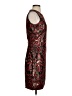 J. McLaughlin Paisley Red Burgundy Cocktail Dress Size 2 - photo 4