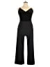 Eliza J Solid Black Jumpsuit Size 14 - photo 1