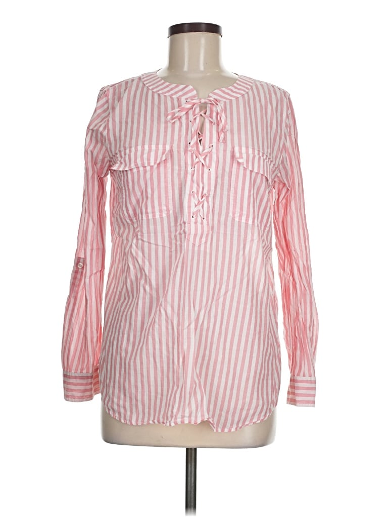 Pre-owned Talbots Long Sleeve Blouse In Pink