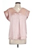 Ann Taylor LOFT 100% Polyester Pink Short Sleeve Blouse Size Lg Petite - photo 1