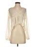 Sunday Best 100% Polyester Ivory Long Sleeve Blouse Size XS - photo 1