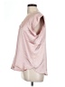 Ann Taylor LOFT 100% Polyester Pink Short Sleeve Blouse Size Lg Petite - photo 5