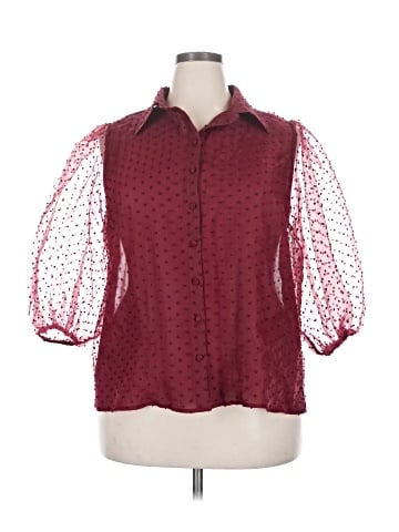 ELOQUII 3/4 Sleeve Blouse (view 1)