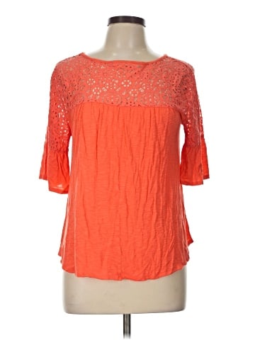 a.n.a. A New Approach 3/4 Sleeve Blouse (view 1)