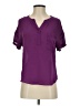 Lush Purple Short Sleeve Blouse Size XS - photo 1
