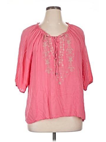 One World Short Sleeve Blouse (view 1)